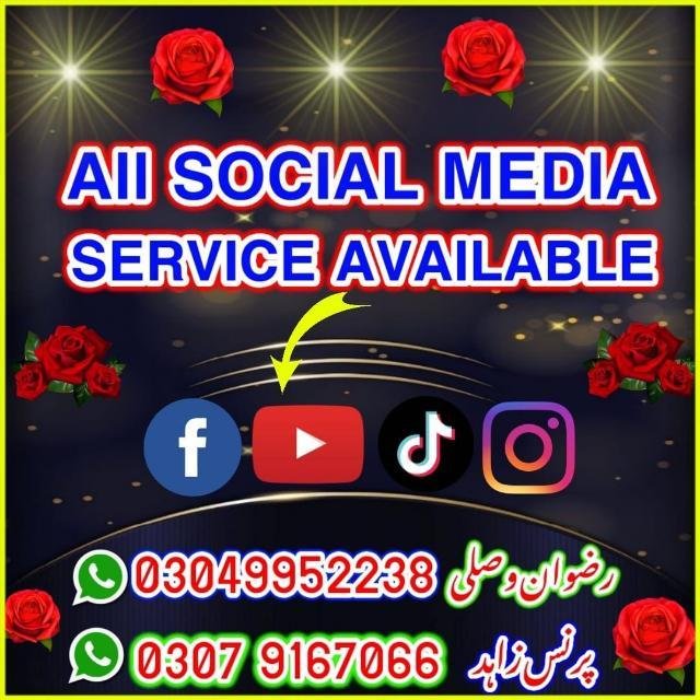 *TikTok service, YouTube services, Instagram service, face book service* WhatsApp Group